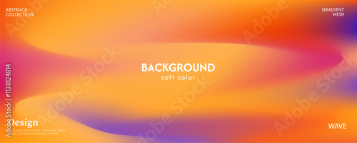 Soft orange wave abstract background. The surface texture of the fabric is strong. Dark colored background with space for design.