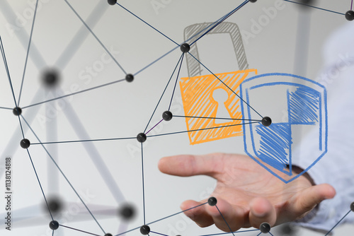 Global network. Blockchain....