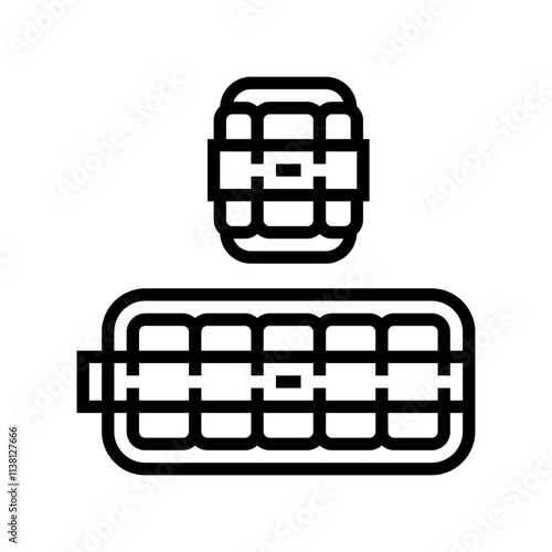 ankle weights fitness tool line icon vector. ankle weights fitness tool sign. isolated contour symbol black illustration