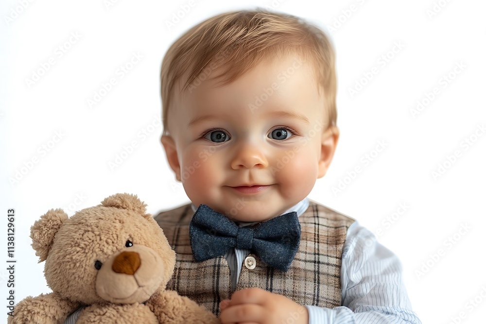 Cute English Baby Boy in a Formal Waistcoat Stylish and Adorable Look Cute English Baby Boy in a Formal Waistcoat Stylish and Adorable Look