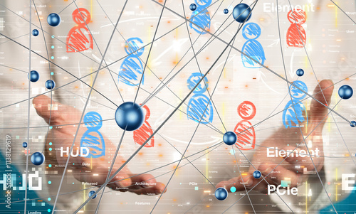 Global network. Blockchain....