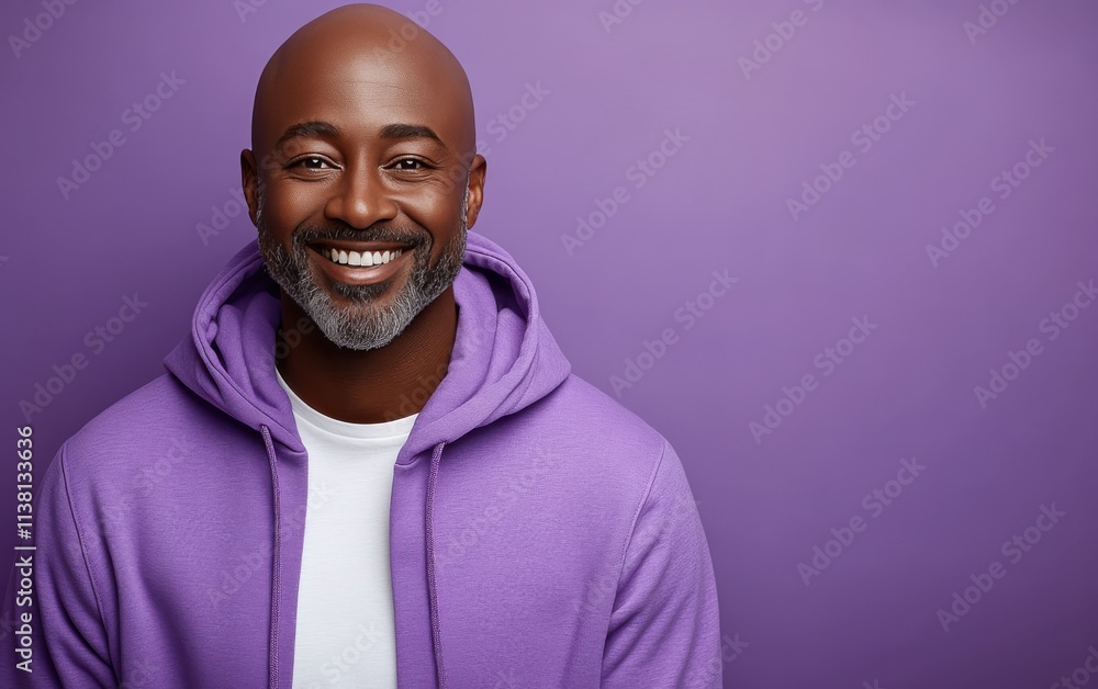 man smiling with sweatshirt in color background man smiling with sweatshirt in color background