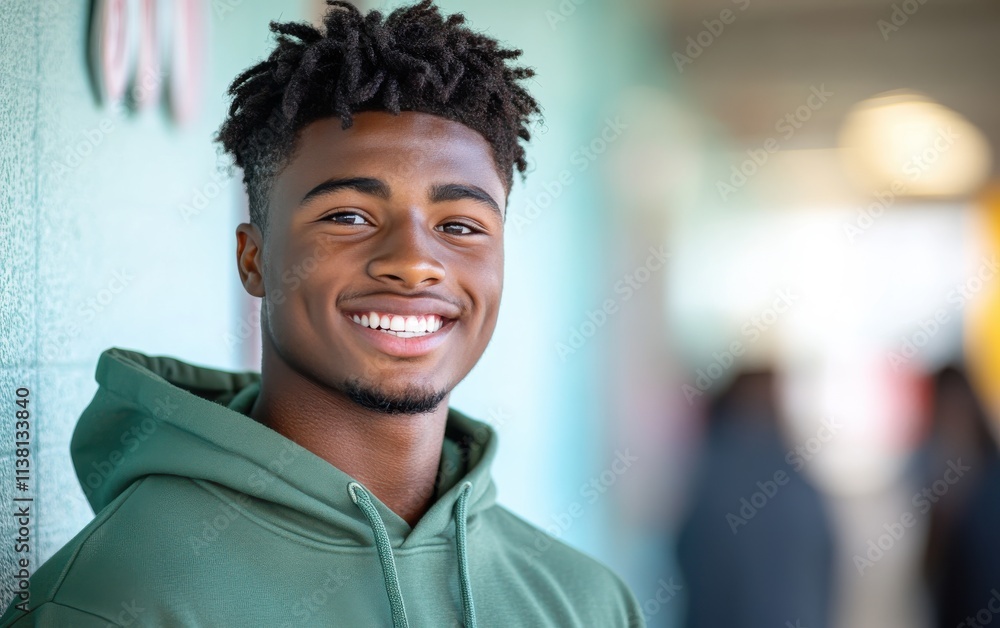 man smiling with sweatshirt in color background man smiling with sweatshirt in color background