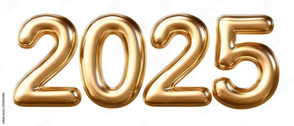 Shiny Golden Balloons Celebrating the New Year 2025 Shiny Golden Balloons Celebrating the New Year 2025