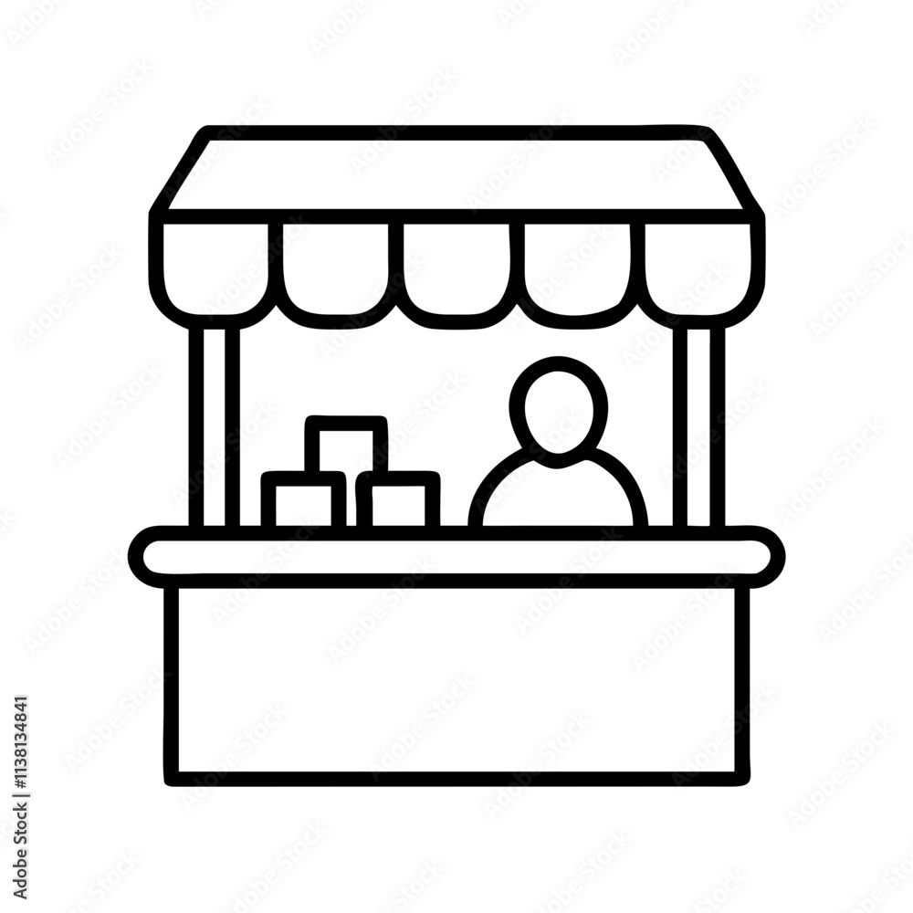 vendor booth at fair icon, small business line art, business icon - simple black line art icon of vendor booth at fair, for small business celebrations. business vector art. vendor booth at fair icon, small business line art, business icon - simple black line art icon of vendor booth at fair, for small business celebrations. business vector art.