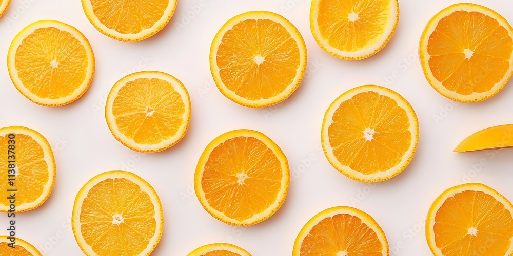 Obraz premium Freshly sliced oranges isolated on white 