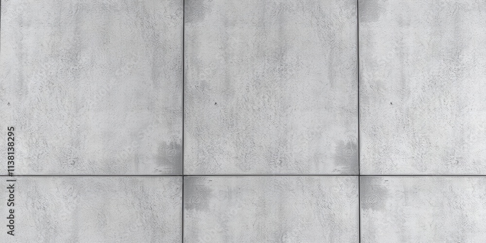 Fototapeta premium Rough concrete wall with modern decoration in panoramic image, rough concrete, pattern, interior