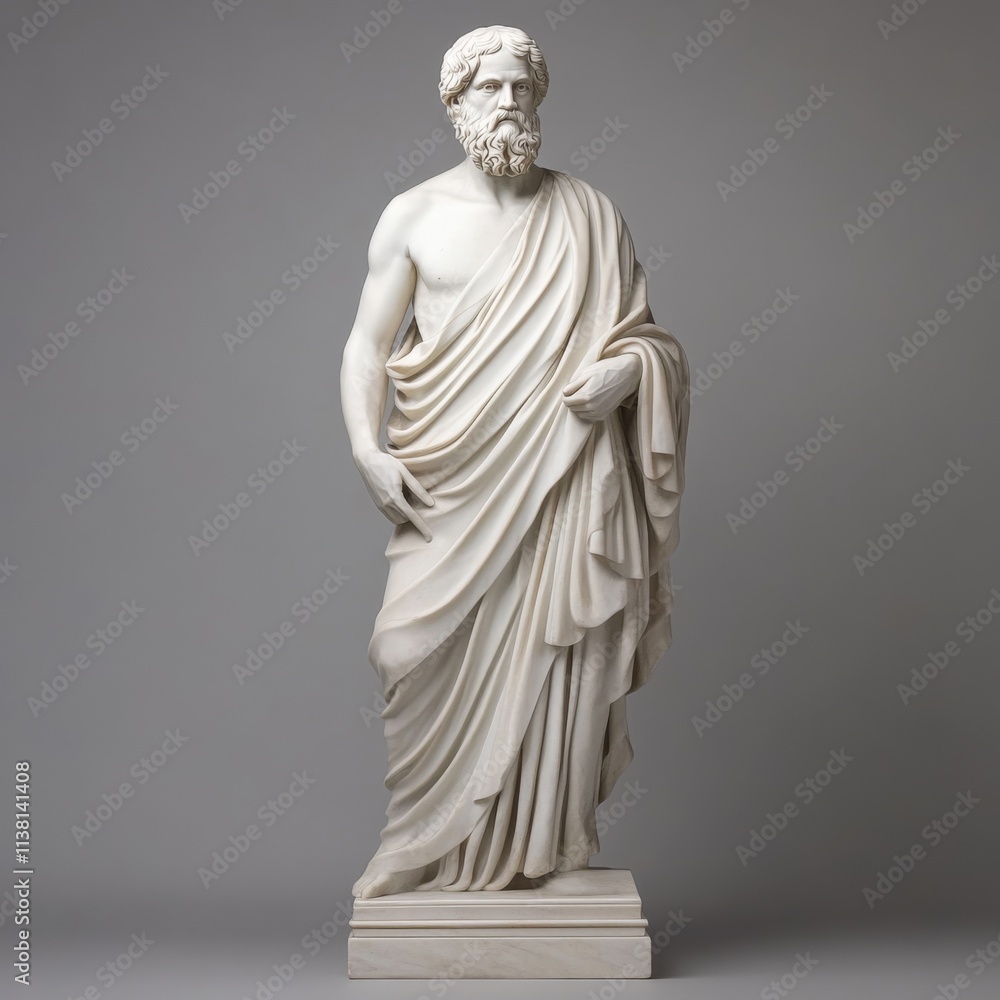 full body sculpture of a man with a beard wearing a toga full body sculpture of a man with a beard wearing a toga