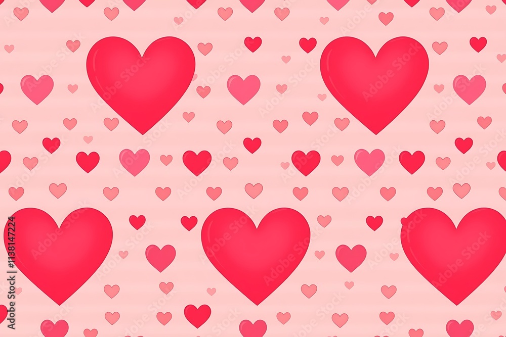 Love is in the Air: Seamless pattern of pink hearts, perfect for Valentine's Day, romantic designs, and all things love. Love is in the Air: Seamless pattern of pink hearts, perfect for Valentine's Day, romantic designs, and all things love.
