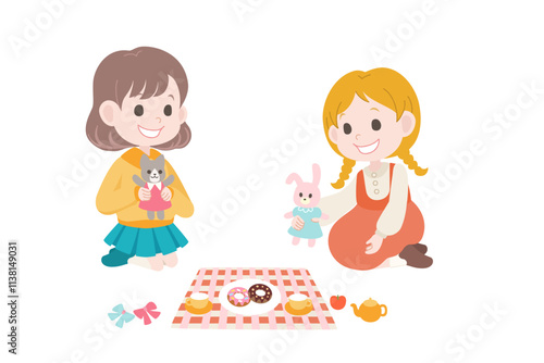 おままごとをする女の子