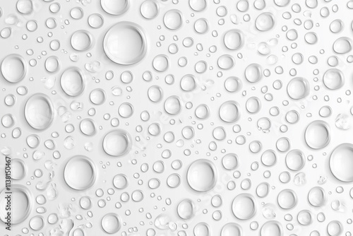 Water droplets on glass, a seamless pattern for a background