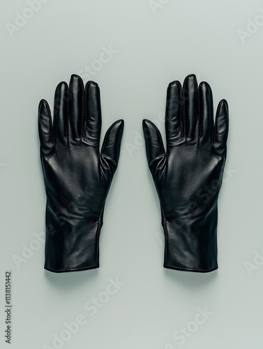 Pair of Black Leather Gloves