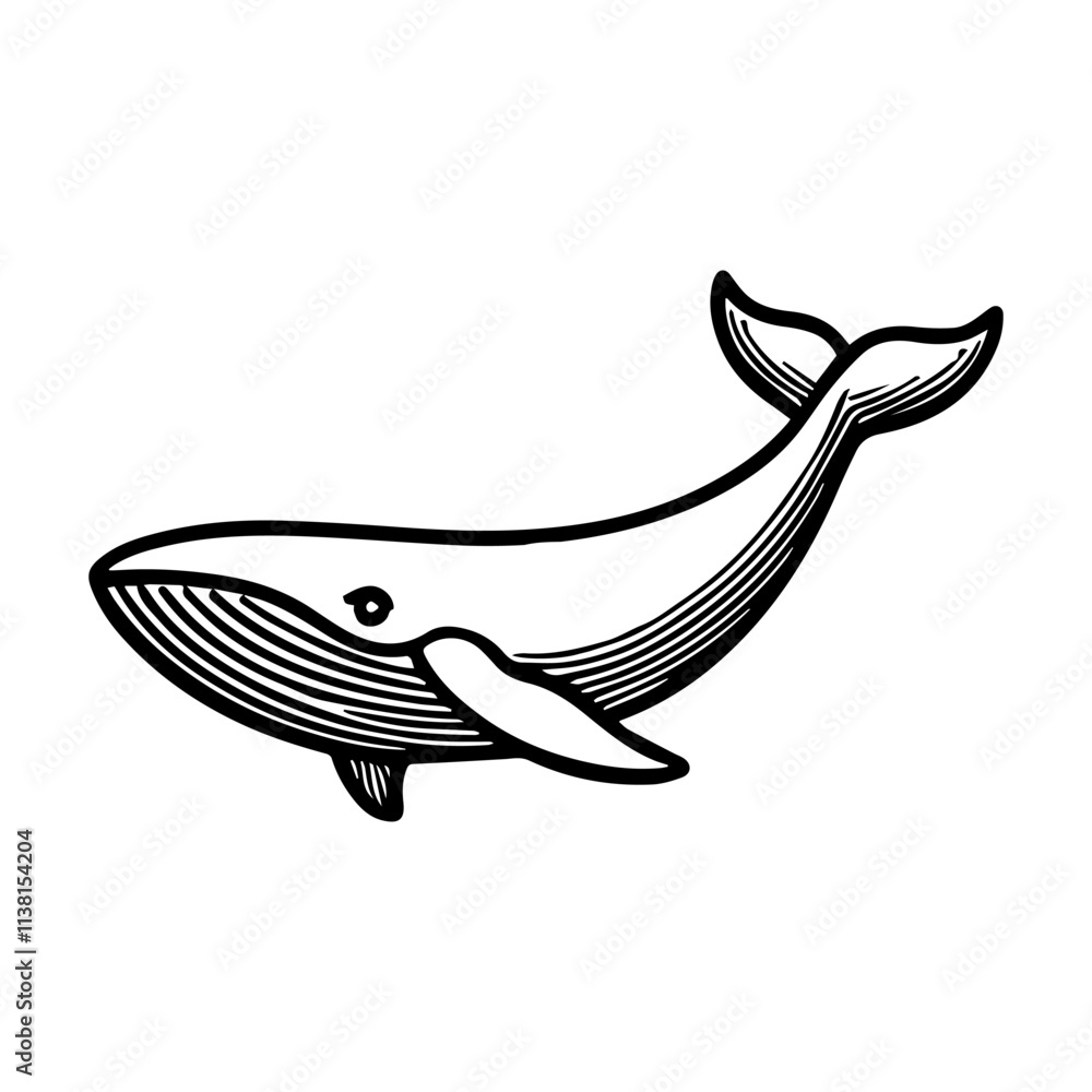 Simple Vector Icon of a Chilean Whale – Logo Design Illustration Simple Vector Icon of a Chilean Whale – Logo Design Illustration