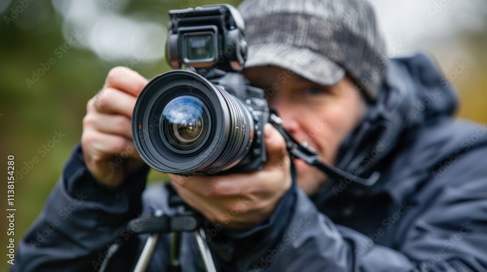 A documentary filmmaker focuses on capturing factual events, interviewing experts to convey a truthful story A documentary filmmaker focuses on capturing factual events, interviewing experts to convey a truthful story