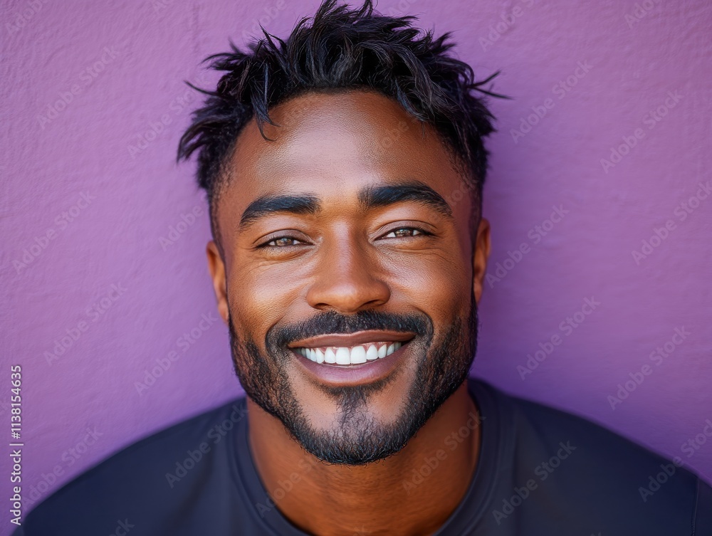 Portrait of a smiling, confident African American businessman in a suit, studio background Portrait of a smiling, confident African American businessman in a suit, studio background