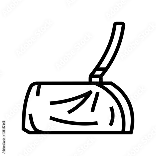medical sling fracture injury line icon vector. medical sling fracture injury sign. isolated contour symbol black illustration