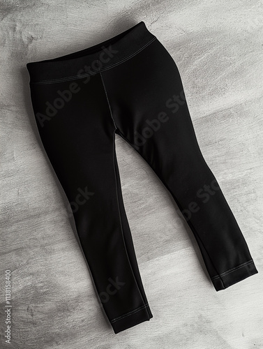 Black Leggings Flat Lay