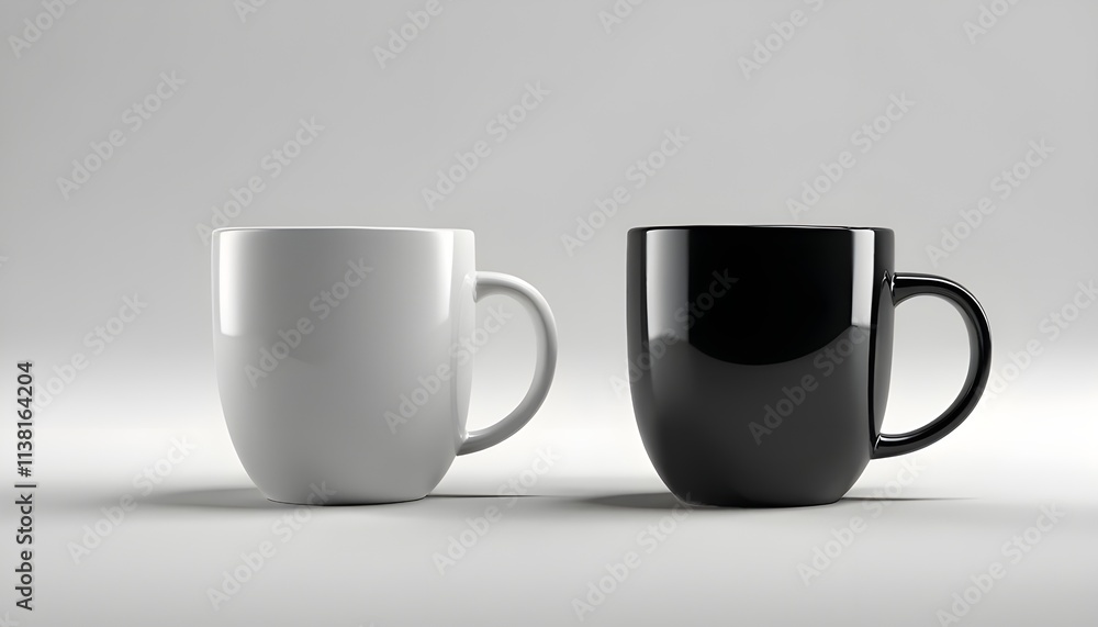 white and black cup of ceramic white and black cup of ceramic