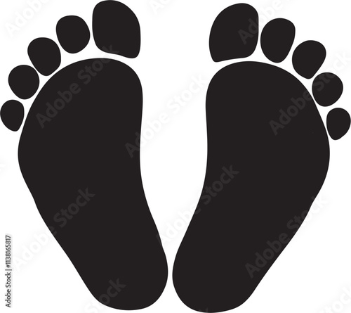 foot prints on black