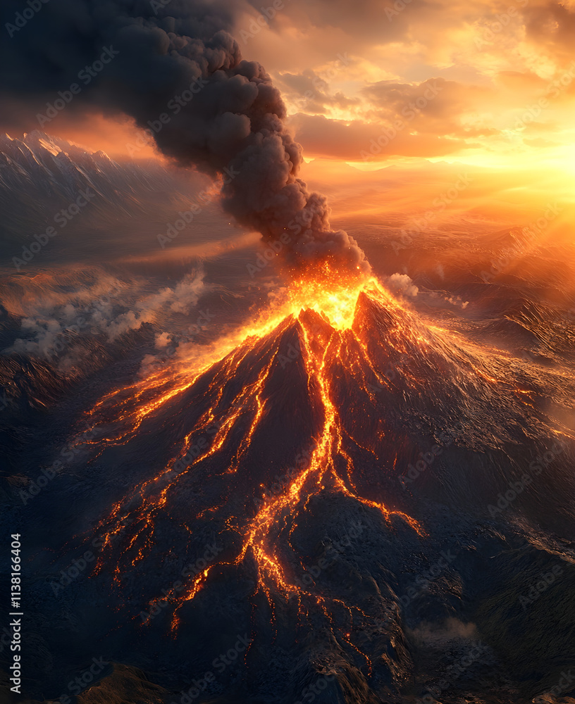 Majestic Volcanic Eruption: the Raw Power of Nature’s Fury. A Stunning Display of Lava, Ash, and Smoke, Immortalizing Earth’s Fiery Force. Science, Natural Phenomena, and Landscape Campaigns Majestic Volcanic Eruption: the Raw Power of Nature’s Fury. A Stunning Display of Lava, Ash, and Smoke, Immortalizing Earth’s Fiery Force. Science, Natural Phenomena, and Landscape Campaigns