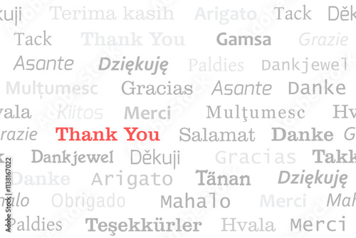 Thank you languages seamless pattern. Thank you phrase international design.