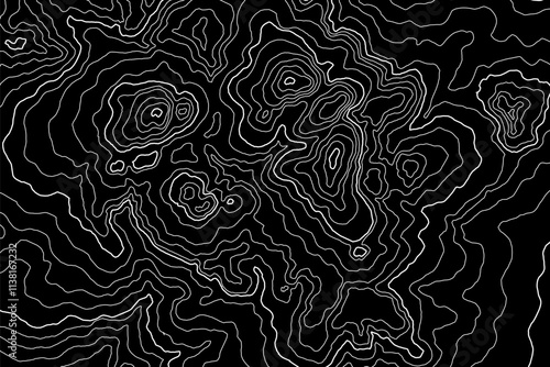 Topographic map vintage style background. Land topography map vector design. Retro topographic height line map pattern.