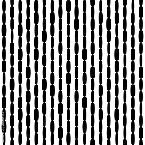 Geometric dress textile pattern. Fashion design pattern. Vector white black beads background for fashion print.