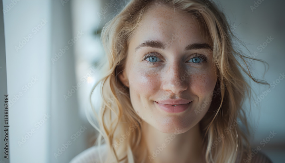Radiant Woman Smiling in Natural Sunlight. A portrait of confidence, warmth, and timeless beauty by the window. Lifestyle, diversity, and empowerment campaigns. Radiant Woman Smiling in Natural Sunlight. A portrait of confidence, warmth, and timeless beauty by the window. Lifestyle, diversity, and empowerment campaigns.