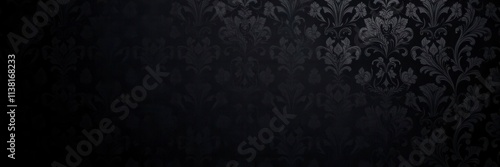 Wallpaper Mural Luxurious black charcoal floral wallpaper pattern with intricate design and elegant detailing, background, wallpaper, intricate Torontodigital.ca