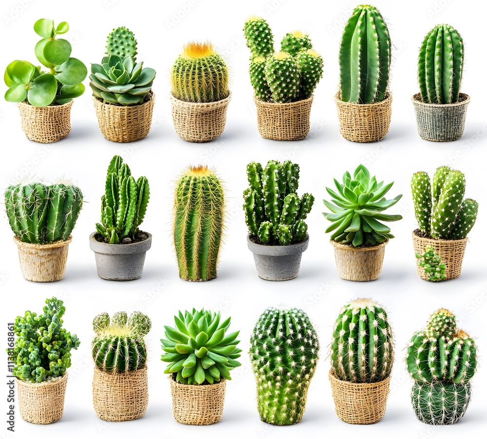 Assorted Cactus And Succulent Plants In Pots Assorted Cactus And Succulent Plants In Pots