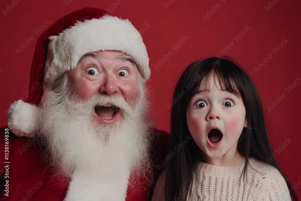 Jolly xmas, lovely child girl! copy space. Isolated white child girl in santa’s chair on red background. Santa portrait idea. Kid red theme. Santa lap photo decor. Christmas portrait with santa. Jolly xmas, lovely child girl! copy space. Isolated white child girl in santa’s chair on red background. Santa portrait idea. Kid red theme. Santa lap photo decor. Christmas portrait with santa.