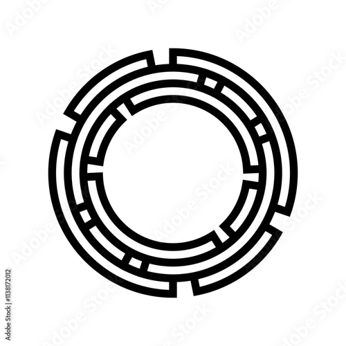 genome map genetic engineering line icon vector. genome map genetic engineering sign. isolated contour symbol black illustration