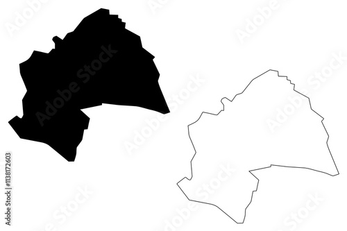 Al-Qadisiyah Governorate (Republic of Iraq, Governorates of Iraq) map vector illustration, scribble sketch Al-Qadisiyah Province map