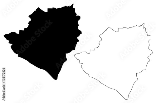 Kirkuk Governorate (Republic of Iraq, Governorates of Iraq) map vector illustration, scribble sketch At-Ta mim Province map