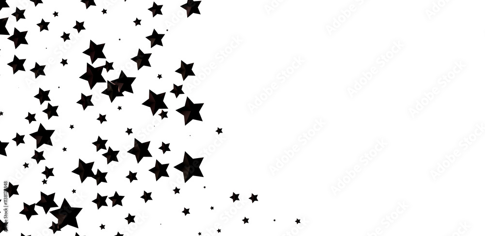 Obraz premium Stardust Christmas Shower: Mesmerizing 3D Illustration Depicting Descending Holiday Star Particles
