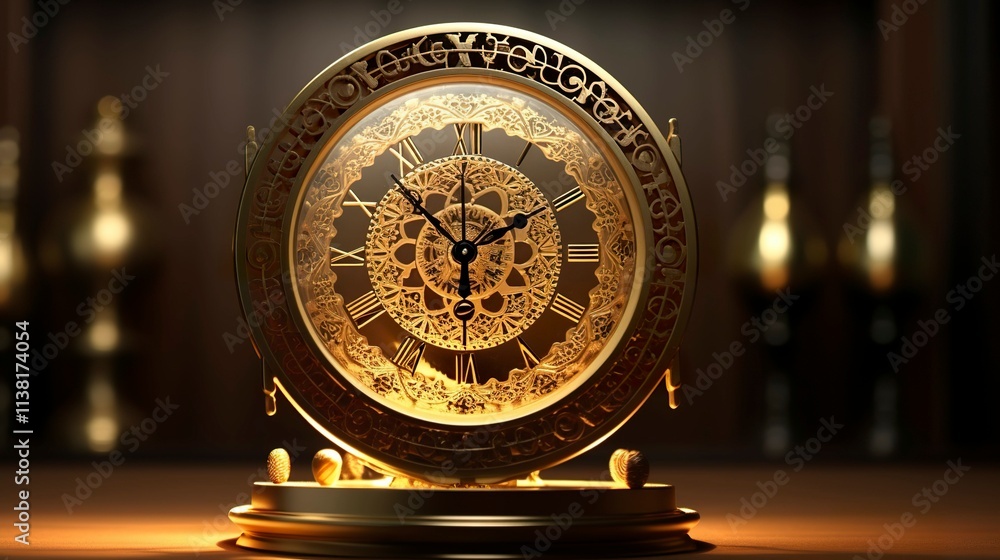 A photo of an Islamic prayer time clock A photo of an Islamic prayer time clock