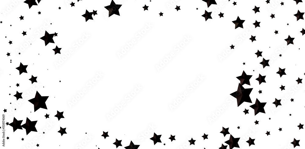 Obraz premium stars background, sparkle lights confetti falling. magic shining Flying christmas stars on night