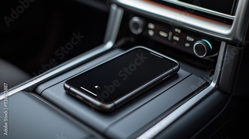 Wallpaper Mural Wireless Phone Charging on Car Console Torontodigital.ca