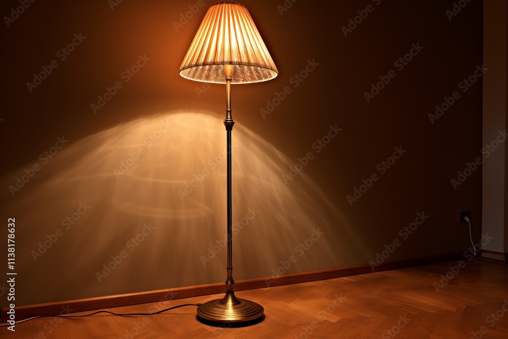 A Warm and Inviting Interior Scene with a Classic Floor Lamp A Warm and Inviting Interior Scene with a Classic Floor Lamp