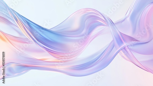 Wallpaper Mural Pastel Wave Abstract Background: Serene Purple & Blue Swirls Torontodigital.ca