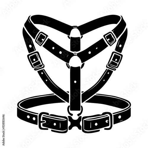 Simple Vector Icon of a Harnesses – Logo Design Illustration