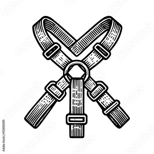 Simple Vector Icon of a Harnesses – Logo Design Illustration