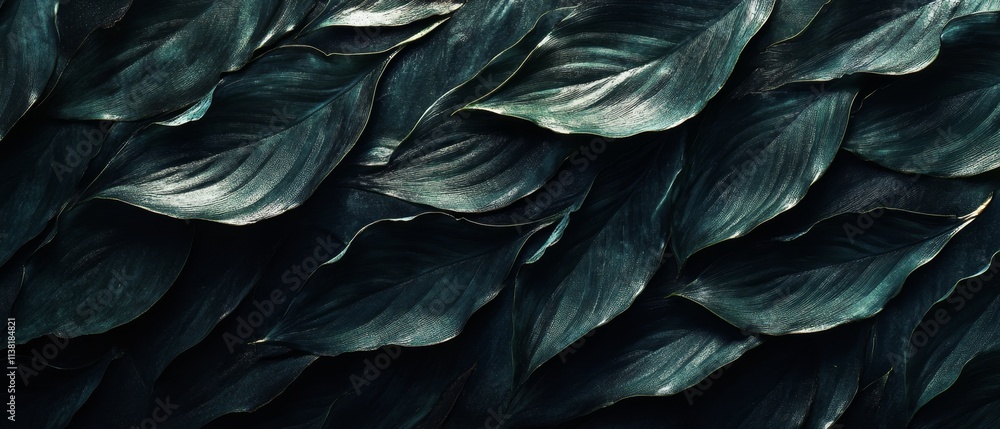leaves of Spathiphyllum cannifolium, abstract dark green texture, nature background, tropical leaf leaves of Spathiphyllum cannifolium, abstract dark green texture, nature background, tropical leaf