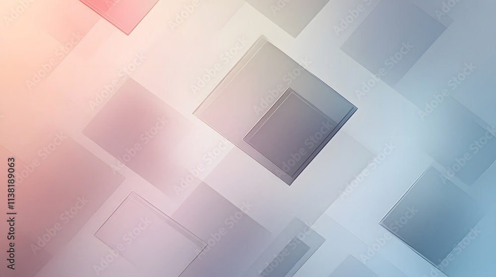 Fototapeta premium Abstract Geometric Design with Pastel Squares