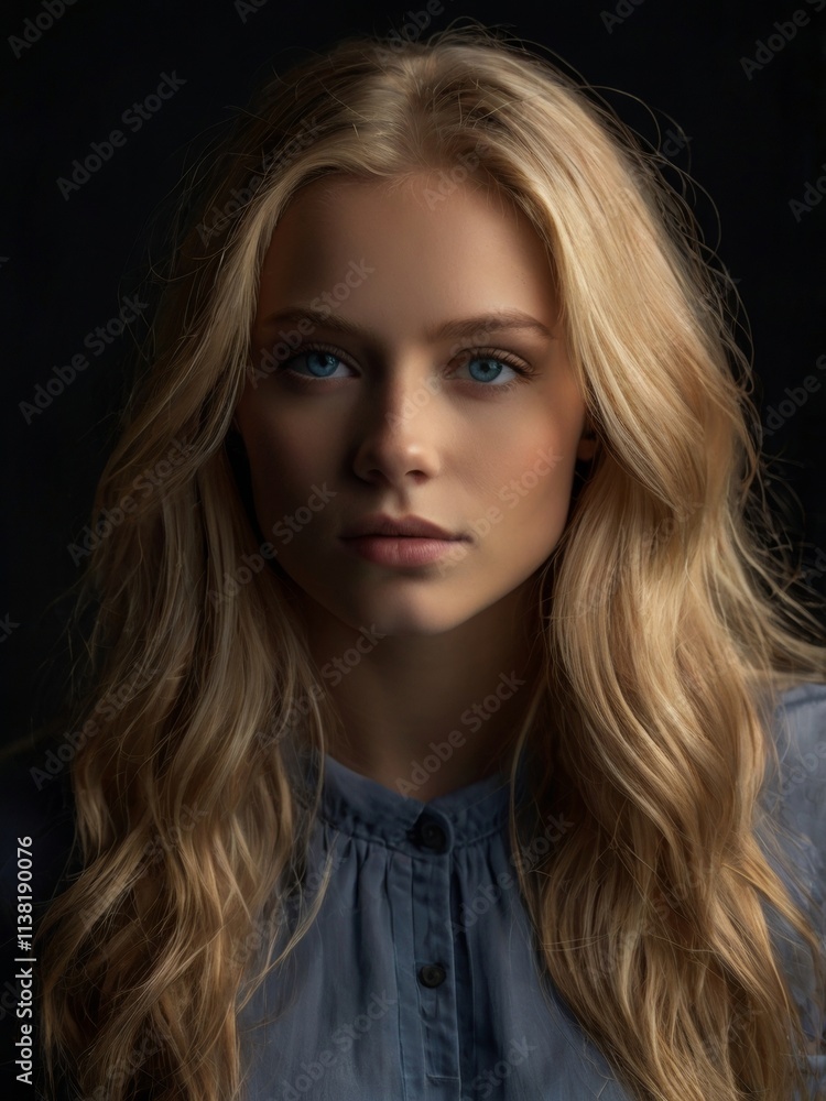 Naklejka premium Blonde woman portrait