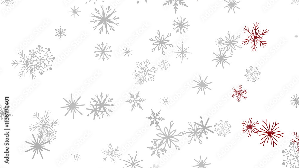 Red and Grey Snowflake Pattern Red and Grey Snowflake Pattern