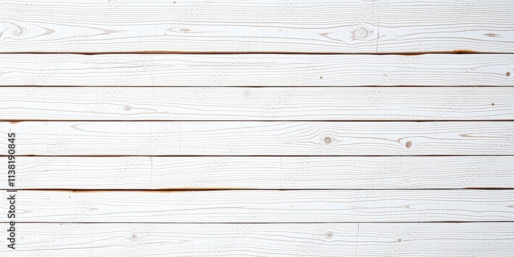 Naklejka premium White wood texture background with natural grains and knots, plank, rustic, white