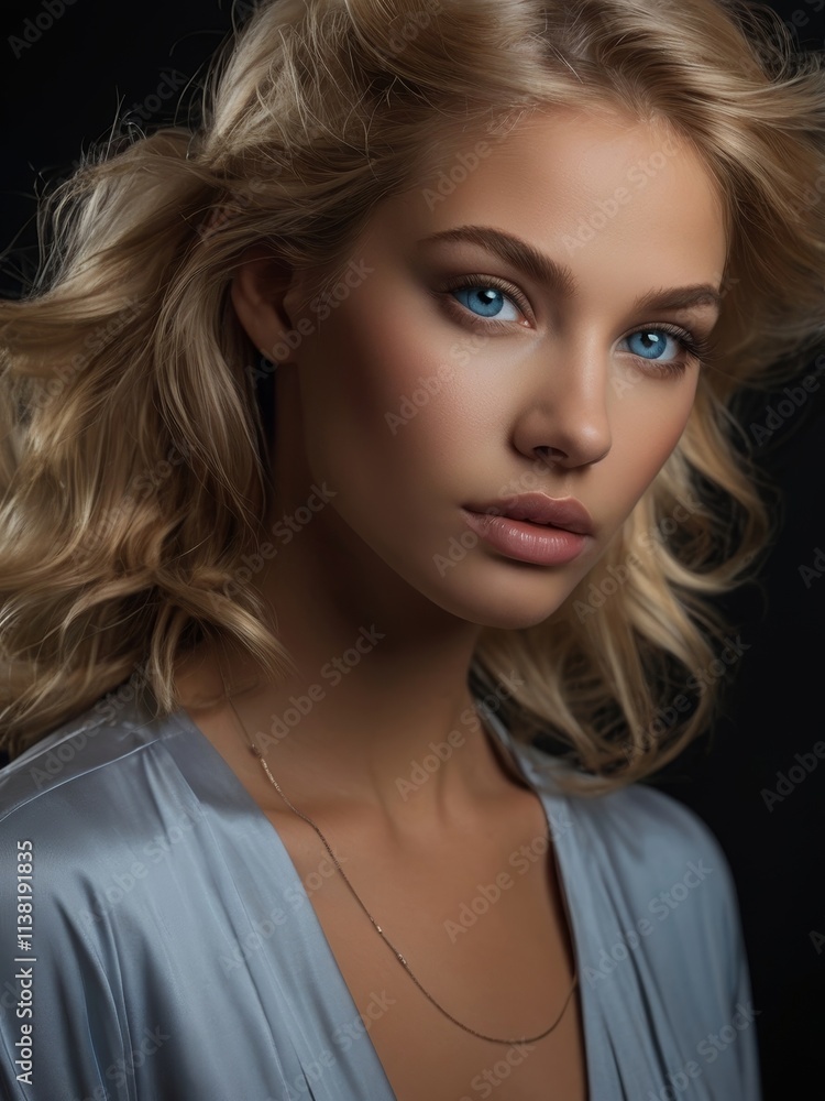 Naklejka premium Blonde woman portrait