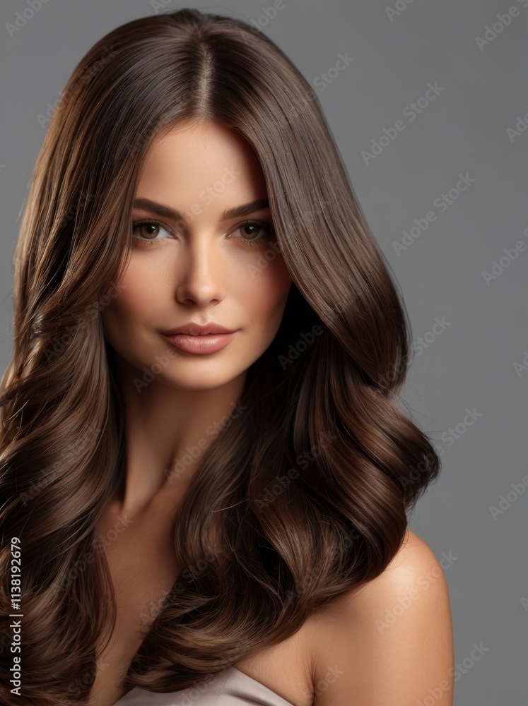 Naklejka premium Woman long hair