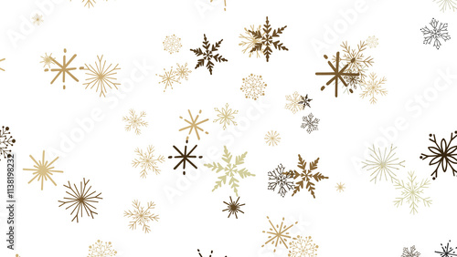 Magical Snow Cascade: Mind-Blowing 3D Illustration of Falling Christmas Snowflakes
